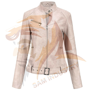 Venta Directa de Fábrica, Chaquetas de Cuero para Mujer en Grandes Cantidades, Ajuste Delgado, Cómodas y Transpirables - Product Image 3