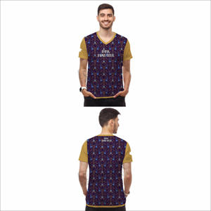 เสื้อยืดผู้ชายทรงหลวมใส่สบายสำหรับฤดูร้อน พิมพ์โลโก้ตามสั่ง MOQ ต่ำ สไตล์โดดเด่น ผ้าฝ้าย 100% คุณภาพสูง - Product Image 5