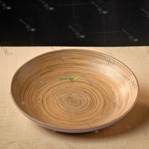 Assiette en bambou naturel légère et élégante Ustensiles de cuisine réutilisables de haute qualité pour un usage quotidien ou pour divertir les invités - Product Image 6