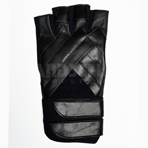 Gants de musculation unisexes confortables, ajustables, résistants, demi-doigts, en PU respirant et légers pour la salle de sport - Product Image 4