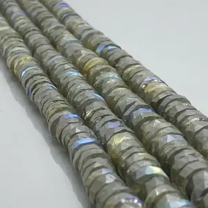 Labradorita Natural de 9-11 mm, Facetada en Forma de Rueda, Grado AA+, Cuentas de Piedras Preciosas para la Fabricación de Joyería, Venta al por Mayor - Product Image 3