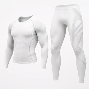 Ensemble de compression unisexe MMA Rash Guard (T-shirt et pantalon) UPF50+ Séchage rapide Protection UV Anti-bactérien Respirant Écologique pour la gym et le surf - Product Image 2