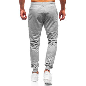 <b>Men</b> Premium Solid Color Sports <b>Trouser</b> High Waist Cotton Fabric Breathable Quick Dry Side Pockets Streetwear <b>Elastic</b> Waist - Product Image 6
