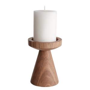 Porte-bougie en bois élégant qui ajoute une touche artistique à la décoration intérieure avec des textures naturelles chaleureuses - Product Image 1