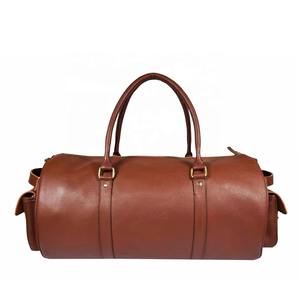 Sacs de voyage décontractés en cuir véritable embossé sur mesure OEM, fabriqués à la main au Pakistan, RIMZA INDUSTRIES LDB-RI-005, fermeture à glissière - Product Image 2