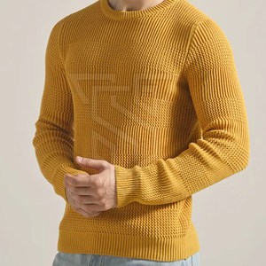 Sweat-shirt en tricot 100% coton tendance, logo personnalisé, motif uni, sweat-shirt en tricot - Product Image 1