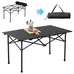 Portable Folding Camping Table Ultralight 37x20 in Collapsible Outdoor Camp Table for Travel Hiking Backyard BBQ Parties - Product Image 2