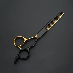 Ciseaux de coiffure pour démêler les cheveux, lame droite, manche en plastique, ensemble d'outils de coupe de cheveux, certifié CE pour salon - Product Image 2