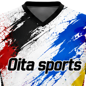 Manufacturer Custom White Colorful Pattern Sublimated Volleyball Jersey Short Sleeve Team Sports Apparel Match Game Shirt - Product Image 5
