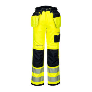 RICSA Men's Reflective High Visibility Polyester <b>Work</b> <b>Pants</b> <b>Cargo</b> Pockets CE Certified Industrial Use Needle Detection Heat - Product Image 1