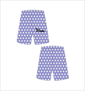 Shorts de bain décontractés personnalisés violets à séchage rapide, style Bermuda - Product Image 1