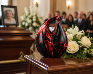Custom Aluminum Cremation Teardrop Urn Artistic <b>Memorial</b> <b>Keepsake</b> Teardrop Urn Vessel Shape Decorative Burial Ash Container - Product Image 4