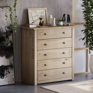 Luxury Modern High Quality Solid Wood 5-Drawers <b>Chest</b> <b>Storage</b> Cabinet for Home Bedroom Living Room Hotel School Furniture - Product Image 3