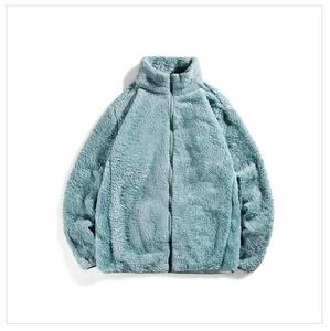 Veste polaire bleue pour homme à capuche, col montant, pull décontracté d'hiver, imperméable, réversible, doublure polyester/coton, manches classiques - Product Image 3