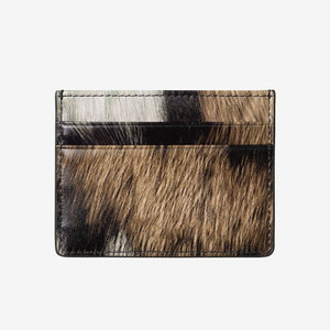 Portefeuille en cuir de vachette véritable pour homme, portefeuille en cuir à poils, design fin, portefeuille pliable fait main, cuir de haute qualité - Product Image 1