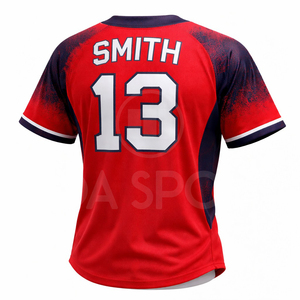 Tenue de baseball professionnelle personnalisable avec nom d'équipe – Maillot léger et respirant 100 % polyester pour l'été/le printemps – Vêtements de sport - Product Image 3