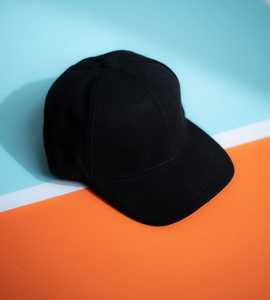 Unisex <b>Black</b> Cotton Baseball Cap 6-Panel Fitted Solid Color Casual Adult Hat Four Seasons Style - Product Image 1