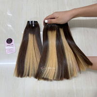 Super Soyeux Mèches Blondes Cheveux Remy Prix Usine Extensions de Cheveux Humains Vierges Vietnamiens Lisses Raides Paquets Attrayants