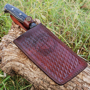 Couteau de boucher Damas forgé à la main, lame pleine en acier Damas, hachoir de cuisine pour chef, lame de 7 pouces, ambidextre, motif goutte de pluie - Product Image 6