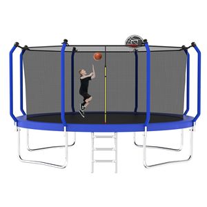Trampolino da Esterno 14FT con Canestro da Basket, Approvato ASTM, Tipo Rinforzato, Giocattolo per Saltare con Rete di Protezione - Product Image 5