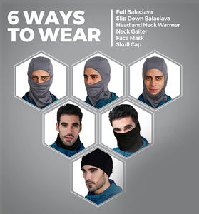 Gorro de Invierno y Otoño 2026 con Logotipo Personalizado, Pasamontañas de Diseño con Estampado de Esquí, Gorro de Algodón Negro para Cubrir la Cara - Product Image 5