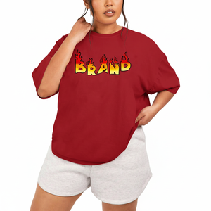 T-shirt Streetwear Oversize Femme 100% Coton Lavé Personnalisé à Épaules Tombantes, Tissu Respirant Écologique avec Appliques – Vente en Gros - Product Image 4