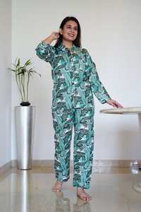 Pijama de algodón para mujer, camisón de verano para la playa, camisón de algodón suave estampado, camisón con botones, camiseta de pijama estampada, pijama largo - Product Image 5