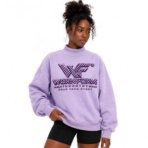 Sweat-shirt à col montant personnalisé pour fraternité et sororité, style polka-dots, avec logo, fournisseur de vêtements d'ambiance universitaire - Product Image 6