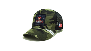 Casquette de camionneur pour adulte, structurée, en maille camouflage, avec 5 patchs tissés réglables, fabriquée au Vietnam, pour performance, mode et extérieur - Product Image 2