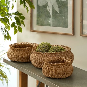 Ensemble de 3 paniers en jonc de mer tressé écologiques - Décoration et rangement pour la maison - Product Image 3