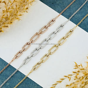 IGIGA Pulsera de diamantes cultivados en laboratorio de oro de 14 quilates para mujer Compromiso de moda Boda Regalo perfecto Pulseras con dijes de moda - Product Image 6