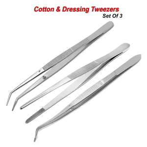 COBECO INSTRUMENTS – Kit de pinces chirurgicales ergonomiques de haute qualité pour dentisterie, modèle London College, 3 pinces à coton dentelées en acier inoxydable - Product Image 4