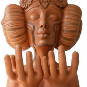 Pots de fleurs décoratifs pour événements de mariage, en argile violette, écologiques, avec trou de drainage, design personnalisable pour la décoration intérieure et extérieure du jardin - Product Image 1