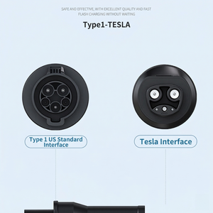 Convertisseur de charge EV de type 1 vers NACS 32A AC compatible avec la plupart des chargeurs SAE J1772 et des modèles EV NACS - Product Image 3