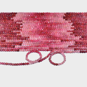 Perles de spinelle AAA+ 2mm-2.50mm, rondelles micro-facettées, spinelle rose naturelle multicolore, pierres précieuses, perles en vrac pour la fabrication de bijoux - Product Image 1