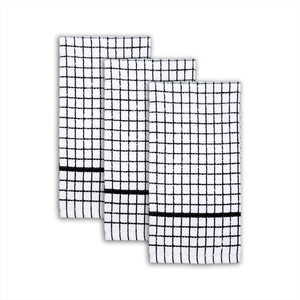 Serviette de cuisine en tissu éponge de qualité supérieure, teinte en fil, à carreaux, super absorbante, grande taille, lavable en machine - Product Image 6