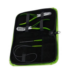 Kit de Herramientas para Extensiones de Cabello, Alicates Metálicos, Agujas, Alambre, Mango Verde, Juego Profesional para Instalación y Remoción de Extensiones de Cabello - Product Image 4