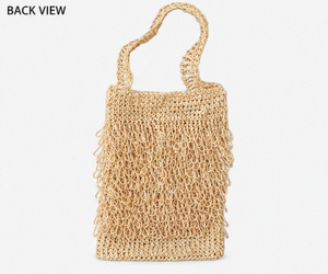 Hand Sisal Bag <b>Macrame</b> Wall Hanging With Tassels Irregular Shape Indoor Decor Living Room <b>Art</b> - Product Image 1