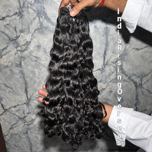 Premium Quality <b>Curly</b> Hair <b>Extensions</b> Indian Single Donor Remy Grade Hair Bundles Unprocessed Thick Hair <b>Extensions</b> - Product Image 1