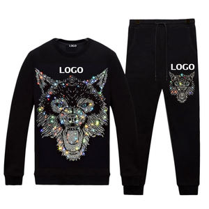 Trajes Deportivos para Hombre con Estampado de Diamantes de Imitación de Primera Calidad, Precio al por Mayor, Traje Deportivo para Entrenamiento, Jogging y Deportes - Product Image 1