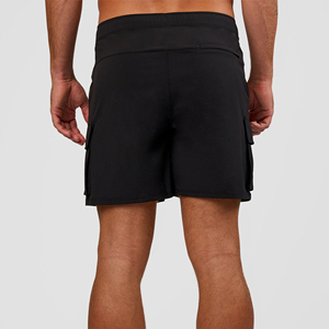 Custom Gym Logo <b>Black</b> Sports Cotton Short Fitness Running Workout Men's Fitness Shorts - Product Image 2