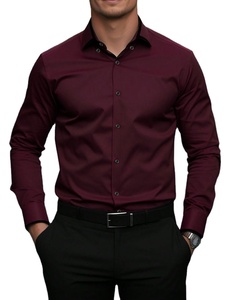 Camisa de Vestir Casual de Negocios con Logotipo Personalizado para Hombre, Camisa de Vestir con Botones de Manga Larga y Corte Entallado con Solapa a la Moda para Hombre - Product Image 5