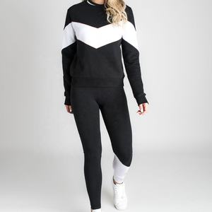 Conjunto Deportivo de Dos Piezas para Mujer con Paneles en Contraste, Fabricación Personalizada de Alta Calidad, Trajes Deportivos para Gimnasio y Entrenamiento, OEM - Product Image 5