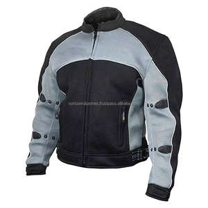 Blouson moto d'été en mesh léger pour homme, avec panneaux réfléchissants et protections CE, idéal pour l'aventure. - Product Image 5