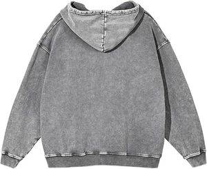 Sudadera con Capucha Extra Grande para Hombre, Lavado Ácido, 450 GSM, Hecha a Medida, Estilo Urbano, Suave, Cómoda y Duradera - Product Image 2