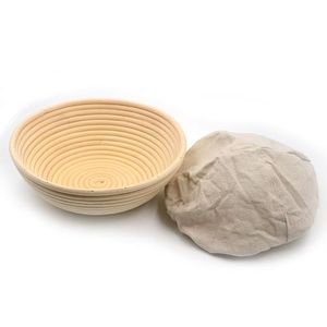 Round Bannetons 21cm Baskets Rattan with Liner Cloth Handmade Bread <b>Baking</b> <b>Set</b> Banneton Proofing Baskets Natural Eco-friendly - Product Image 1