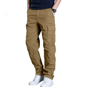 Pantalones Cargo para Hombre de Último Diseño, Personalizados, con Múltiples Bolsillos, Corte Recto, Cintura Elástica, Pantalones Tácticos de Trabajo, Ropa Casual para Hombre - Product Image 1