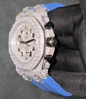 Montre automatique mécanique à quartz Miyota avec diamant Moissanite VVS, bracelet en caoutchouc, luxe, mode, sport, classique, antique