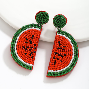 Nouveauté Été 2025 – Bracelet Bohème Unisexe Plaqué Or avec Perles de Riz Colorées et Motif Pastèque – Cadeau Adorable par MULTI CRAFT - Product Image 1