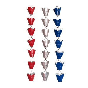 Chaîne de pluie décorative d'extérieur en métal, remplacement de gouttière, pour jardin, taille, forme et couleur personnalisables – Nouveauté - Product Image 2